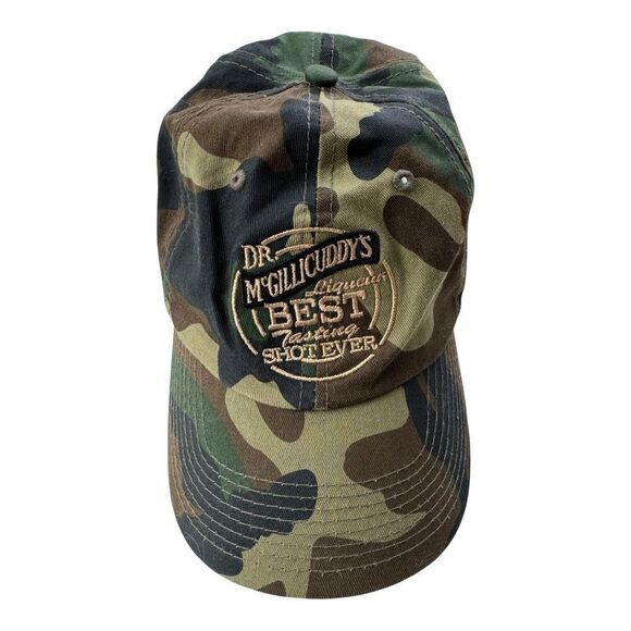 Green Camo Dr. McGillicuddy's Liqueur BEST Tasting SHOT EVER Baseball Cap OSFM - Picture 1 of 9